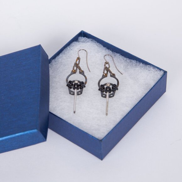 One of a Kind ART OF FACTORY Earrings Unique - Picture 5 of 7